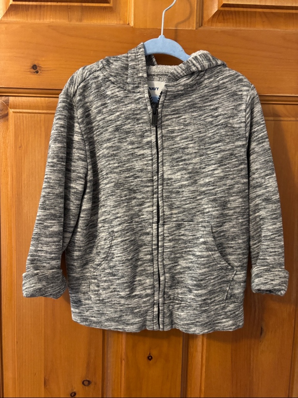 10/$25 Old Navy Gray Marled Zip-Up Hooded Sweatshirt